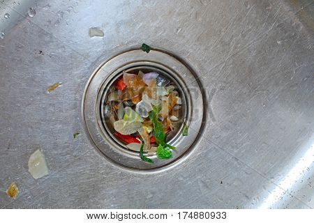 Kitchen drain clogging up with food particles