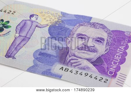 Fifty Thousand Colombian Pesos Bill Issued on 2016