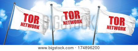 tor network, 3D rendering, triple flags