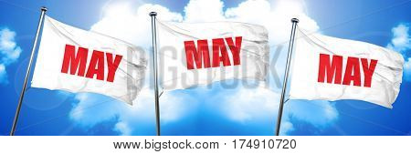may, 3D rendering, triple flags