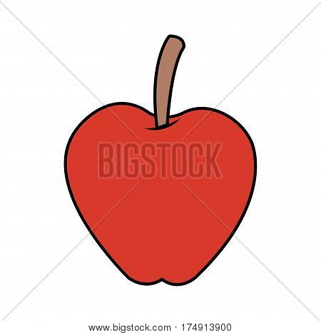 red apple icon image vector illustration design
