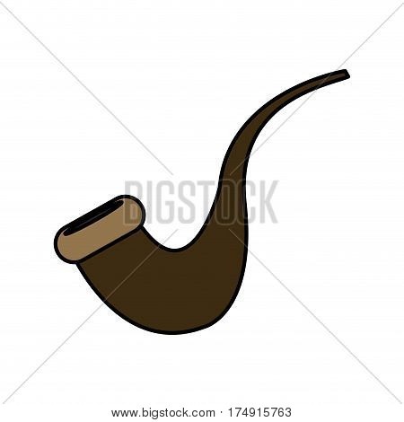 smoking pipe icon image vector illustration design