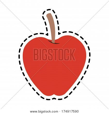 red apple icon image vector illustration design