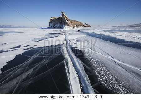 Lake Baikal, Ogoi Island. Winter Landscape