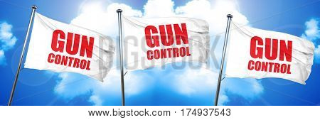 gun control, 3D rendering, triple flags