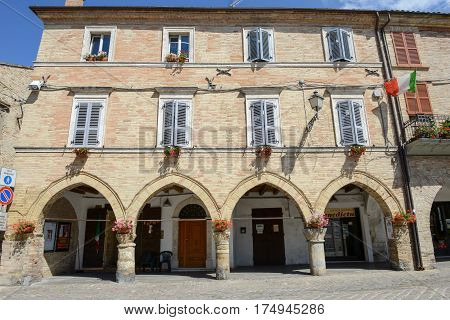 The Old Center Of Ripatransone On Marche, Italy