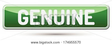 Genuine - Abstract Beautiful Button With Text.