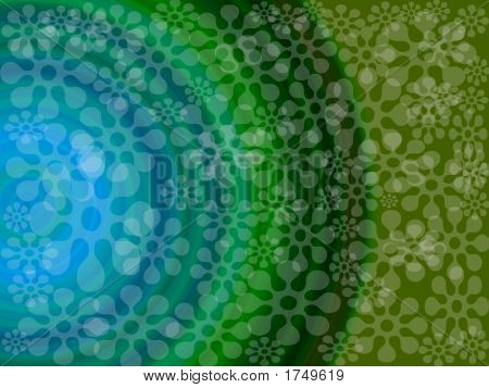 Transluscent Flowes Rainbow Design