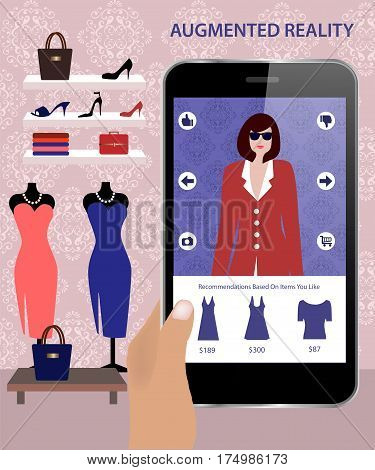 Augmented Reality application that allows customers to dress onscreen models who respond to consumers.Augmented Reality on smartphone