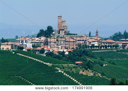 The Village Of Serralunga D'alba In Piedmont