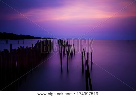 Twilight Sky Over Soft Motion Sea