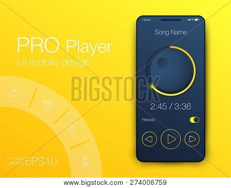 Ux Audio Player Templates. Stock Vector Eps10