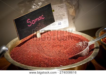 Somac Spice. Summack, Summac Or Sumak. Middle Eastern Seasoning.