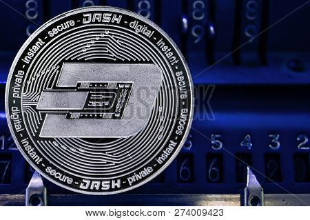 Coin Cryptocurrency Dash And The Numbers Of The Arithmometer. The Concept Of Production Or Rate Of C