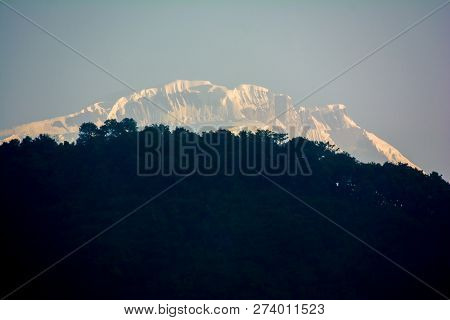 Mountain Peak Annapurna View From Pokhara City , Nepal