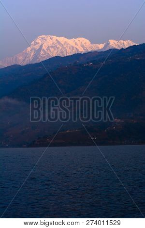 Mountain Peak Annapurna View From Pokhara City , Nepal