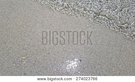 Wet Sand Of The Beach, Sun Shine