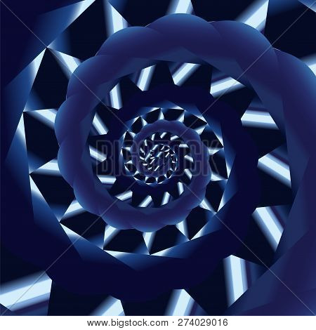 Crooked Blue And White Pattern, Abstract Image