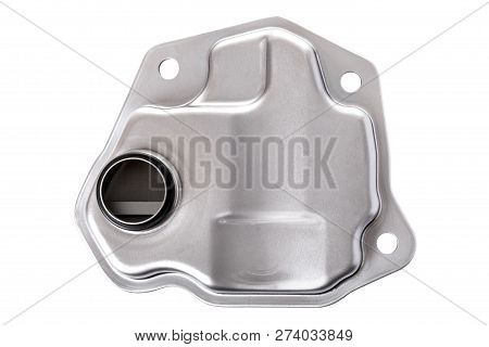 Strainer Assy Oil, Filter Iron Gearbox Cvt Filter Top View Of A New Replacement Part Isolated On A W
