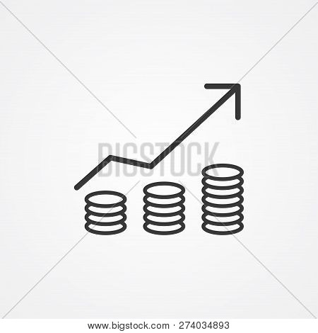 Revenue Icon Vector, Filled Flat Sign, Solid Pictogram Isolated On White. Symbol, Logo Illustration.