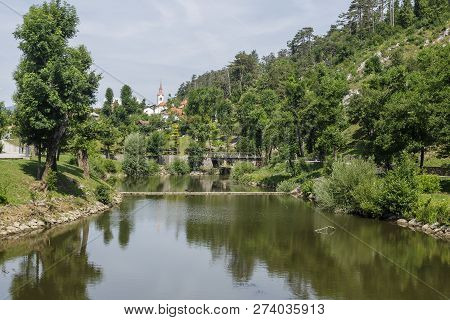Park Postojna Jama Near Postojna Cave, Famous Attraction In Slovenia
