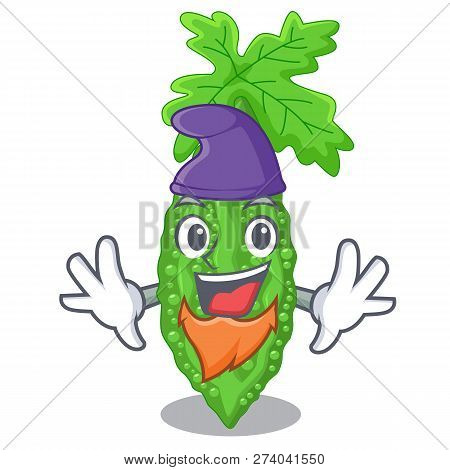 Elf Bitter Melon Isolated On A Mascot