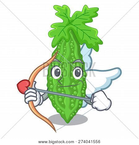 Cupid Bitter Melon Isolated On A Mascot