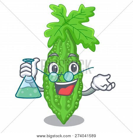 Professor Bitter Melon Gourd On Shape Cartoon