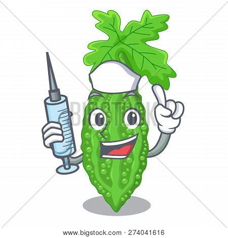 Nurse Bitter Melon Gourd On Shape Cartoon