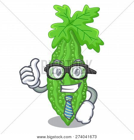 Businessman Bitter Melon Gourd On Shape Cartoon