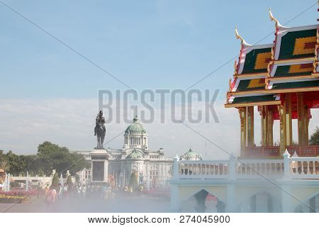 Bangkok, Thailand - December 15, 2018 : People Visit The Royal Winter Festival (unairak 2), Ananta S