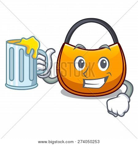 With Juice Hobo Bag Outline On Image Cartoon