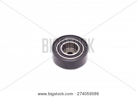 Bypass Automobile Roller Timing System Engine, White Background, Close-up, Isolate, Vehicular