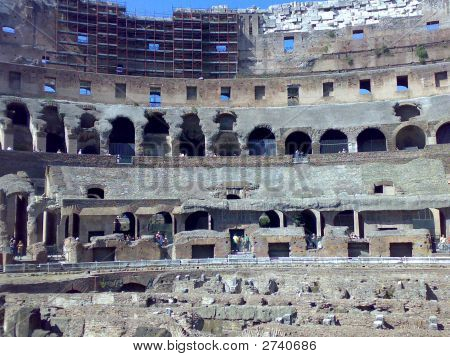 Vista interna di Roma Colosseo