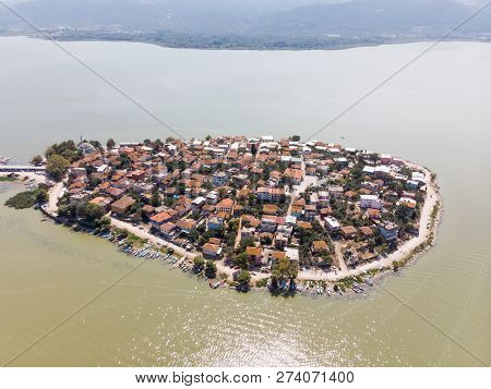 Aerial View Of Golyazi Peninsula At Bursa / Turkey