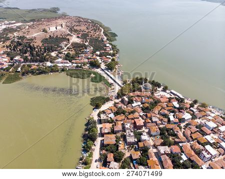 Aerial View Of Golyazi Peninsula At Bursa / Turkey