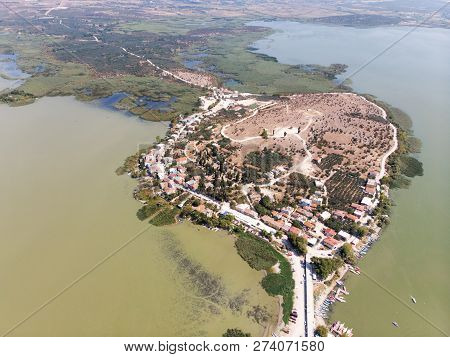Aerial View Of Golyazi Peninsula At Bursa / Turkey