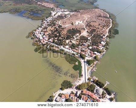 Aerial View Of Golyazi Peninsula At Bursa / Turkey