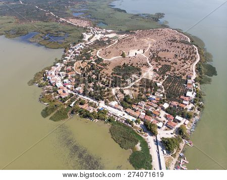 Aerial View Of Golyazi Peninsula At Bursa / Turkey