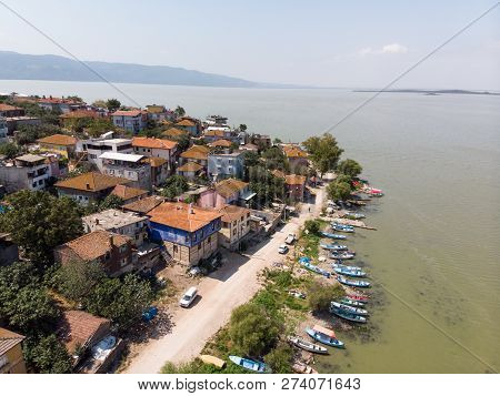Aerial View Of Golyazi Peninsula At Bursa / Turkey