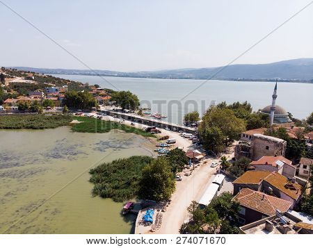 Aerial View Of Golyazi Peninsula At Bursa / Turkey