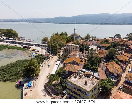 Aerial View Of Golyazi Peninsula At Bursa / Turkey