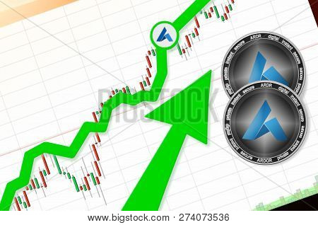 Ardor (ardr) Index Rating Go Up On Exchange Market; Cryptocurrency Chart On Tablet Pc (smartphone) W