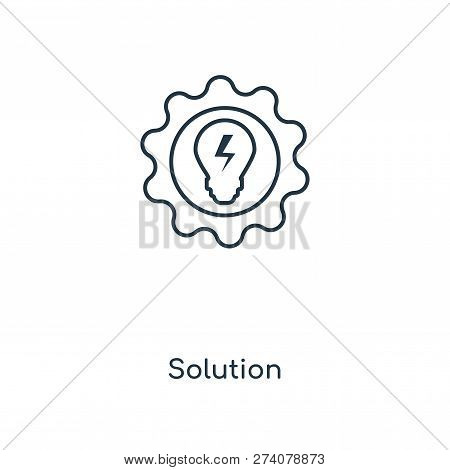 Solution Icon In Trendy Design Style. Solution Icon Isolated On White Background. Solution Vector Ic