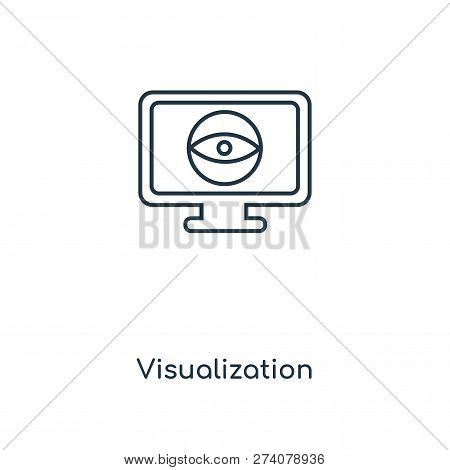 Visualization Icon In Trendy Design Style. Visualization Icon Isolated On White Background. Visualiz
