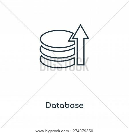 Database Icon In Trendy Design Style. Database Icon Isolated On White Background. Database Vector Ic