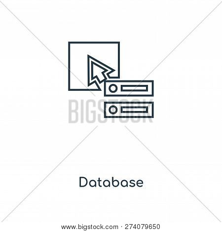 Database Icon In Trendy Design Style. Database Icon Isolated On White Background. Database Vector Ic