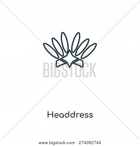 Headdress Icon In Trendy Design Style. Headdress Icon Isolated On White Background. Headdress Vector