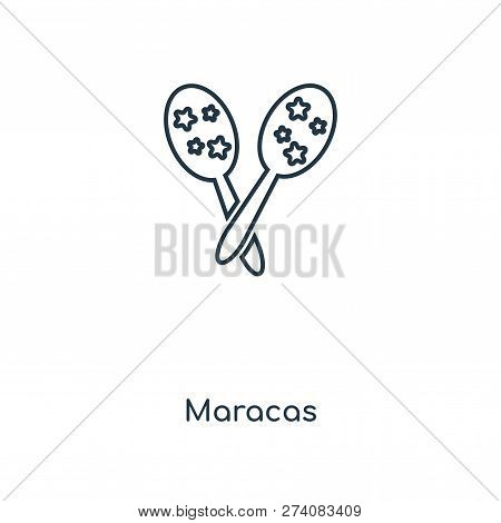 Maracas Icon In Trendy Design Style. Maracas Icon Isolated On White Background. Maracas Vector Icon 