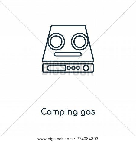 Camping Gas Icon In Trendy Design Style. Camping Gas Icon Isolated On White Background. Camping Gas 